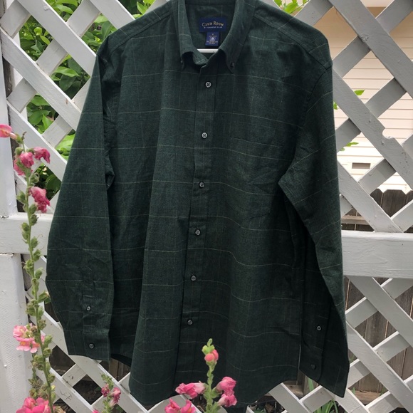 Club Room by Charter Club Structured Flannel Shirt - Picture 2 of 6